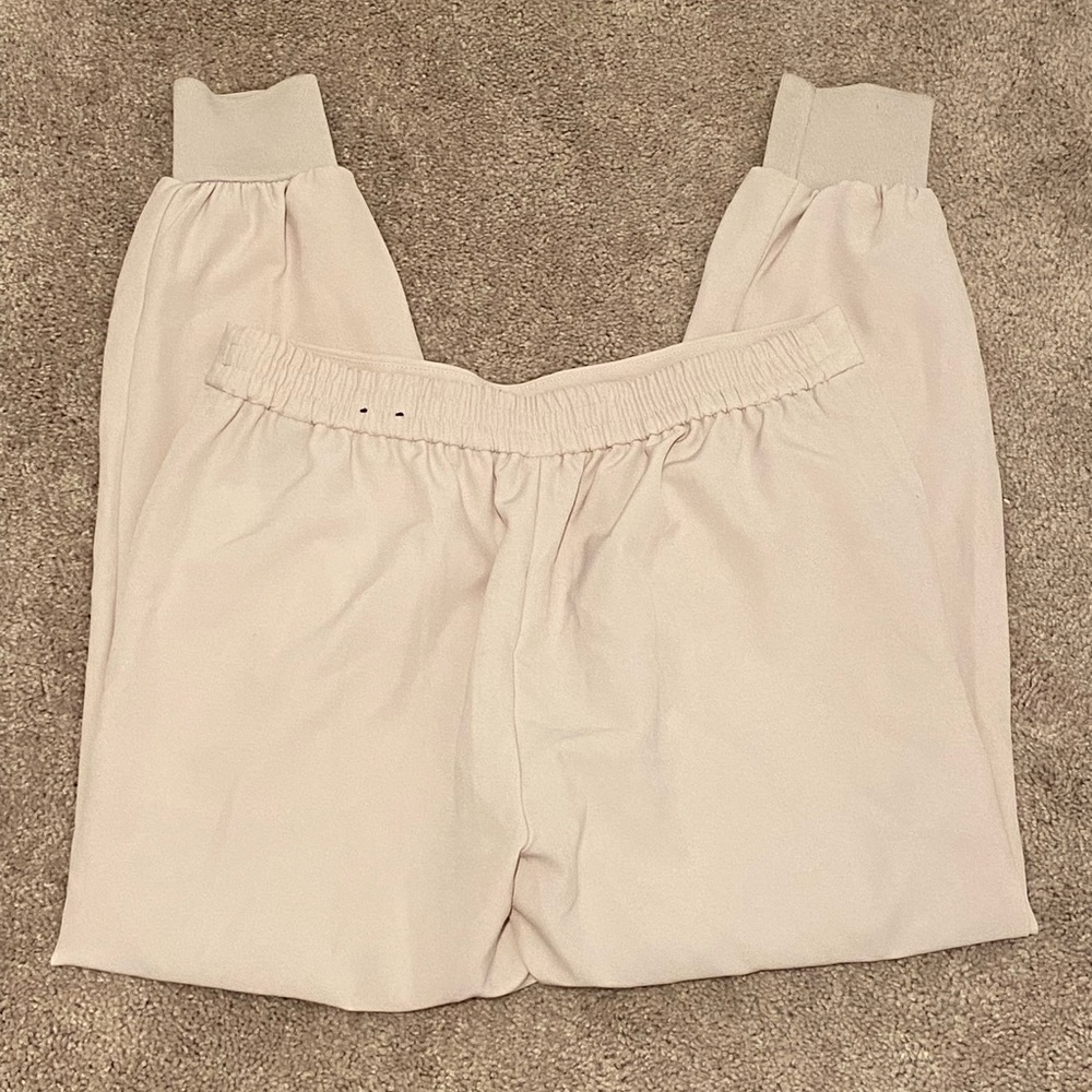 Express tan dress jogger style pants.